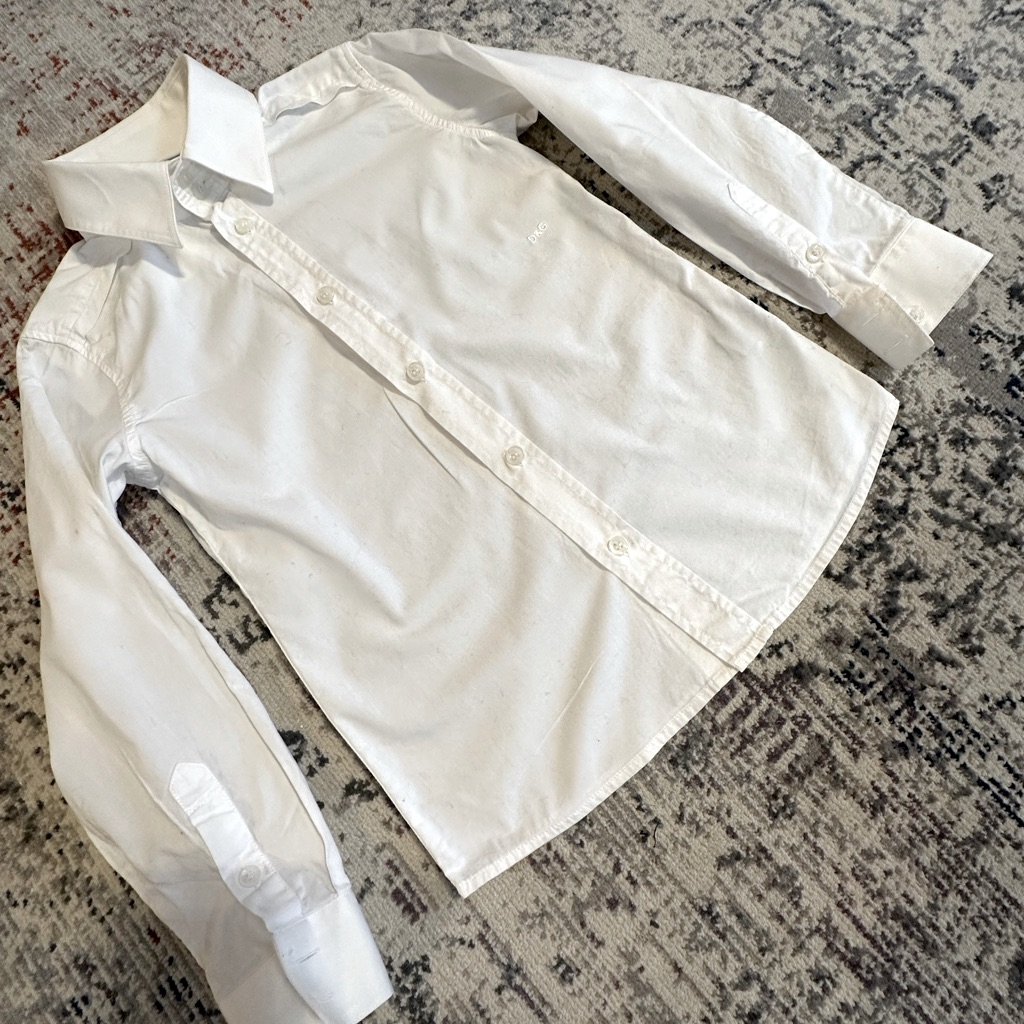 Dolce&Gabbana Authentic Boys Dress White Shirt Size 7/8